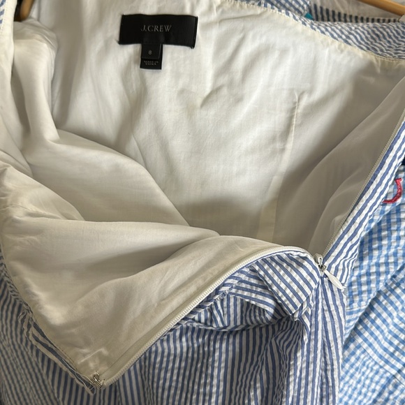 J crew one shoulder seersucker dress - Picture 3 of 3